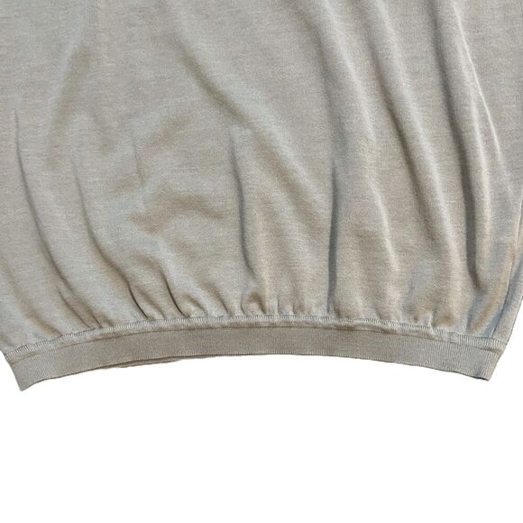 St Croix Tan Long Sleeve Crew Neck Elastic Hem Logo Academia Sweater Size Medium - Picture 5 of 12